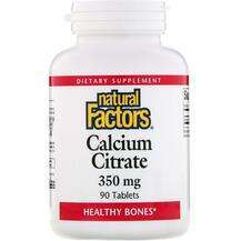 Natural Factors, Calcium Citrate 350 mg 90, Цитрат Кальцію, 90...