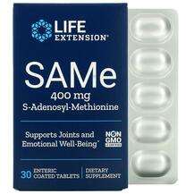 Life Extension, S-аденозил-L-метионин 400 мг, SAMe 400 mg, 30 ...
