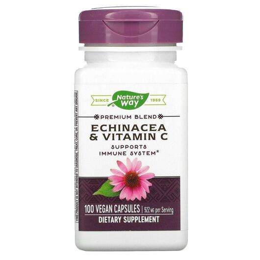 Основне фото товара Echinacea & Vitamin C 922 mg 100 Vegan, Ехінацея і вітамін...