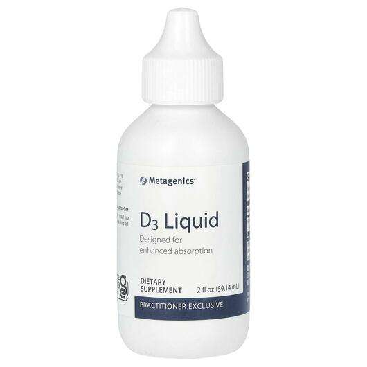 Основне фото товара Metagenics, Vitamin D3 Liquid, Вітамін D3 в краплях, 59.14 мл