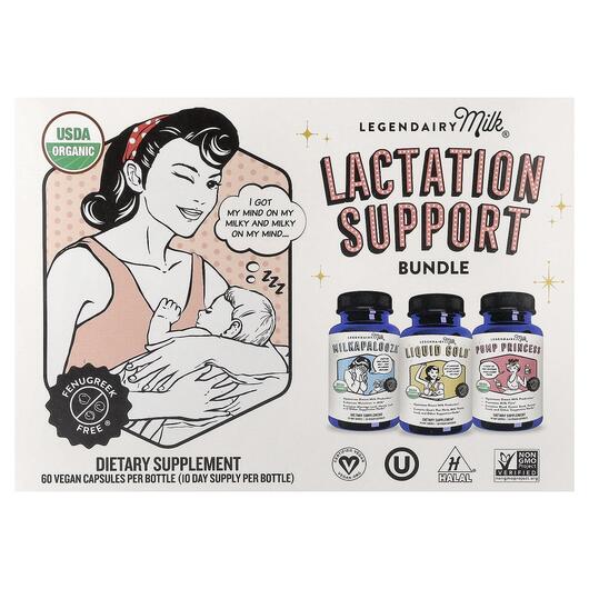 Основне фото товара Lactation Support Bundle 3 Bottles Основне фото товара Lactation, Підтримка вироблення грудного молока, 60 Vegan Capsule