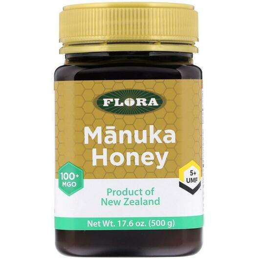Основне фото товара Flora, Manuka Honey MGO 100+, Манука МГО 100+, 500 г