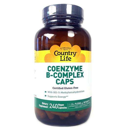 Основное фото товара Country Life, B-комплекс, Coenzyme B-Complex Caps, 240 капсул