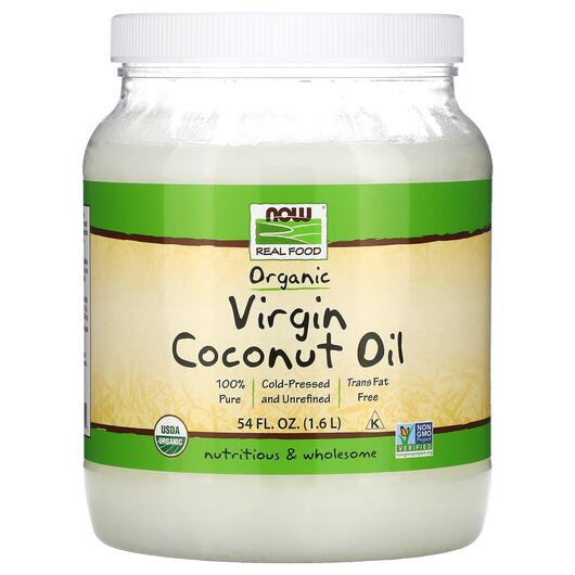 Основное фото товара Real Food Organic Virgin Coconut Oil Основное фото товара Кокосовое масло, Real Food Organic Virgin Coconut Oil, 1.6 л
