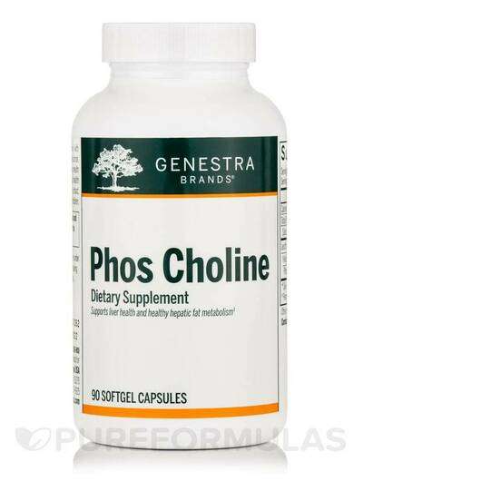 Основное фото товара Genestra, Фосфатидилхолин, Phos Choline, 90 капсул