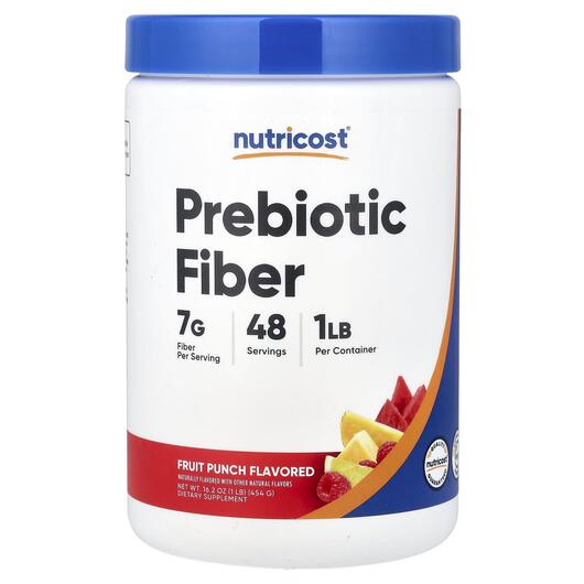 Основне фото товара Prebiotic Fiber Fruit Punch, Цукерки з клітковиною, 454 г