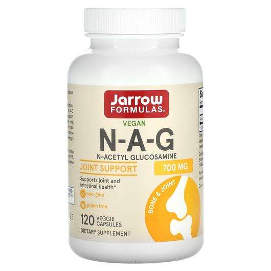 Основне фото товара Jarrow Formulas, N-A-G 700 mg, N-ацетилглюкозамін 700 мг, 120 ...