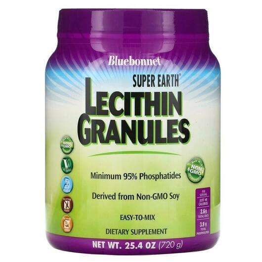 Основне фото товара Bluebonnet, Lecithin Granules, Соєвий Лецитин в гранулах, 720 г