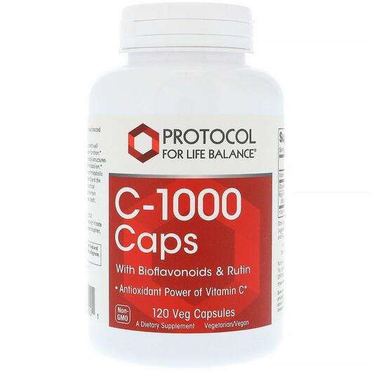 Основне фото товара Protocol for Life Balance, C-1000 Caps with Bioflavonoids &...