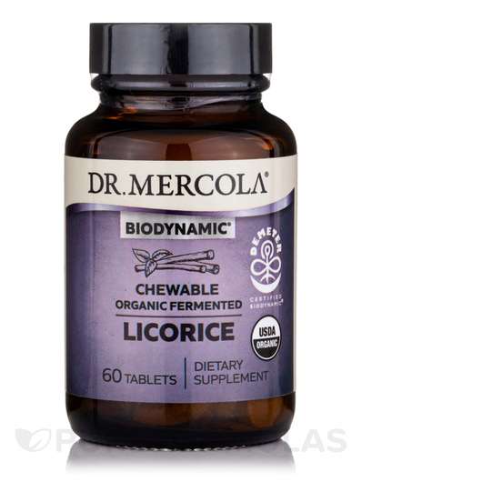 Основне фото товара Dr. Mercola, Biodynamic Organic Fermented Chewable Licorice, Л...