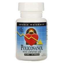 Source Naturals, Policosanol with Coenzyme Q10 10 mg 60, Полік...