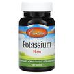 Фото товару Carlson, Potassium 99 mg, Калій, 100 таблеток