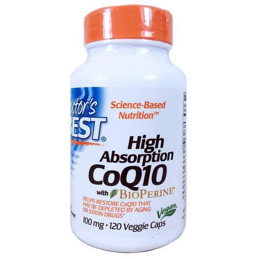 Основное фото товара Doctor's Best, Коэнзим CoQ10 100 мг, CoQ10 100 mg with BioPeri...