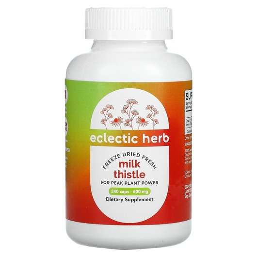 Основне фото товара Eclectic Herb, Milk Thistle 600 mg, Розторопша пятністая 600 м...