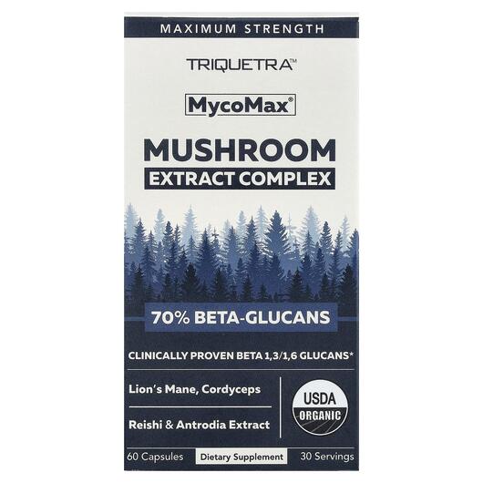 Основне фото товара Mushroom Extract Complex Maximum Strength, Гриби, 60 капсул