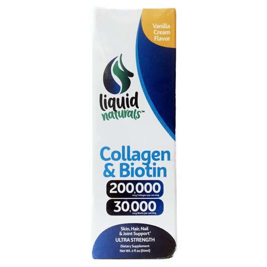 Основне фото товара Liquid Naturals, Collagen & Biotin, Колаген з Біотином, 60 мл