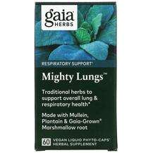 Gaia Herbs, Поддержка органов дыхания, Mighty Lungs, 60 капсул