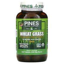 Pines International, Wheat Grass 500 mg, Пирій, 500 таблеток