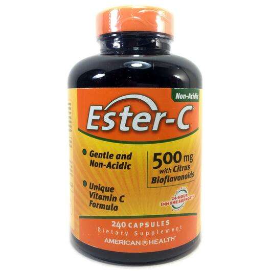 Основне фото товара American Health, Ester-C 500 mg, Естер-С з Біофлавоноїдами, 24...
