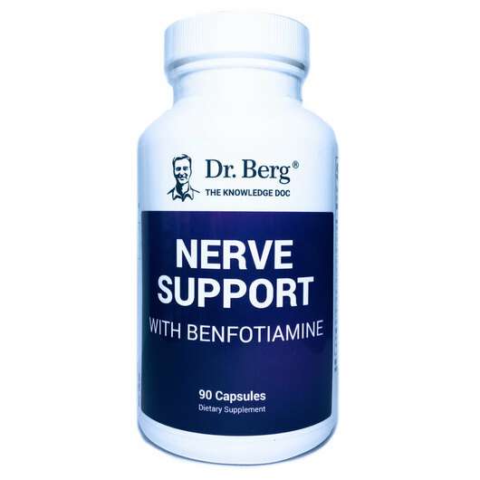 Основне фото товара Dr. Berg, Nerve Support with Benfotiamine, Підтримка нервової ...