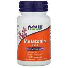 Now, Мелатонин 3 мг, Melatonin Lozenges, 180 леденцов
