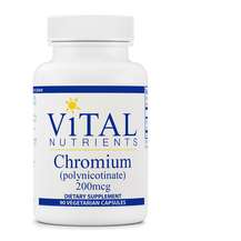 Vital Nutrients, Chromium polynicotinate 200 mcg, Хром, 90 капсул