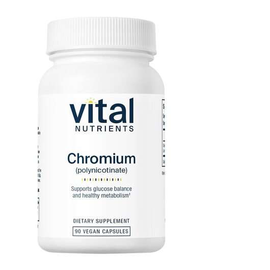 Основне фото товара Vital Nutrients, Chromium polynicotinate 200 mcg, Хром, 90 капсул