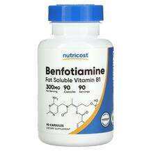 Nutricost, Benfotiamine 300 mg, Бенфотіамін, 90 капсул