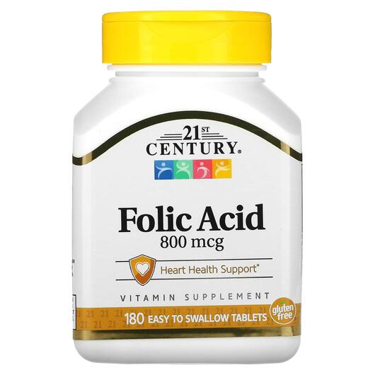 Основне фото товара Folic Acid 800 mcg, Вітамін B9 Фолієва кислота, 250 таблеток
