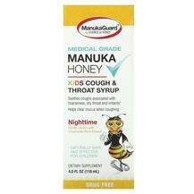 Manuka Honey Kids Cough & Throat Syrup Nighttime Honey Lem...