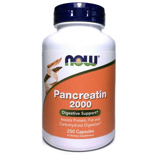 Основне фото товара Now, Pancreatin 2000, Панкреатин, 250 капсул