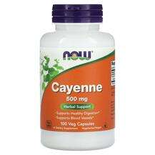 Now, Cayenne 500 mg, Перець каєнський, 100 капсул