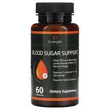 Sunergetic, Заменитель сахара, Blood Sugar Support, 60 капсул