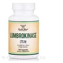 Double Wood, Lumbrokinase 150 mg, Люмброкиназ 150 мг, 120 капсул