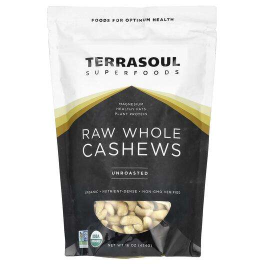 Основне фото товара Terrasoul Superfoods, Raw Whole Cashews Unroasted, Суперфуд, 4...