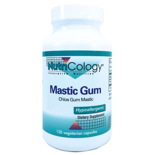 Основне фото товара Nutricology, Mastic Gum 500 mg, Мастикова смола, 120 капсул