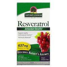 Nature's Answer, Ресвератрол 637 мг, Resveratrol 637 mg, 60 ка...