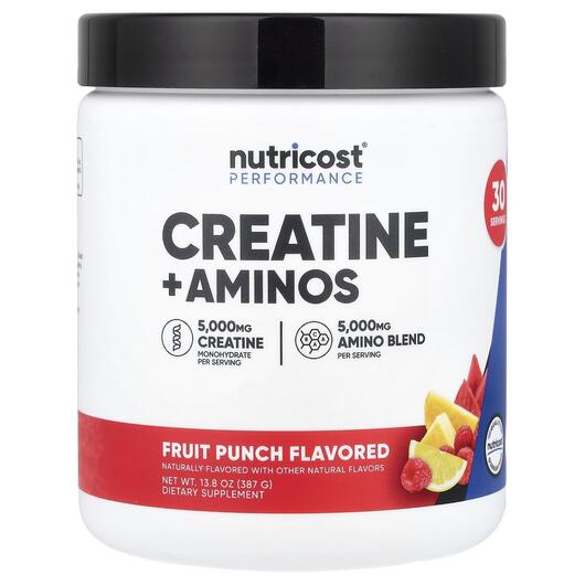 Основне фото товара Performance Creatine + Aminos Fruit Punch, Креатин, 387 г