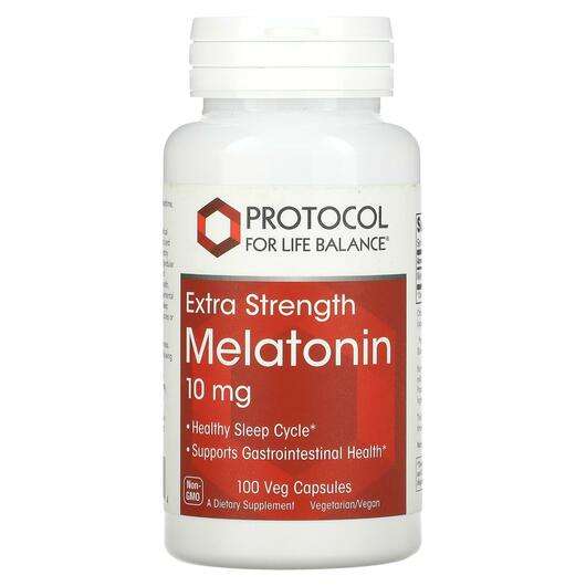 Основне фото товара Protocol for Life Balance, Melatonin Extra Strength 10 mg, Мел...