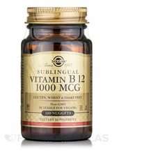 Solgar, Vitamin B12 1000 mcg Sublingual, Вітамін B, 100 таблеток
