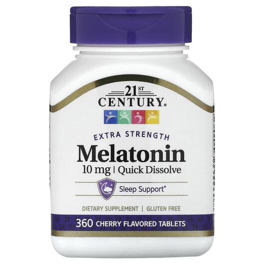 Основне фото товара Melatonin Quick Dissolve Cherry 10 mg Основне фото товара Melatonin Quick Dissolve Cherry 10 mg, Мелатонін, 360 таблеток