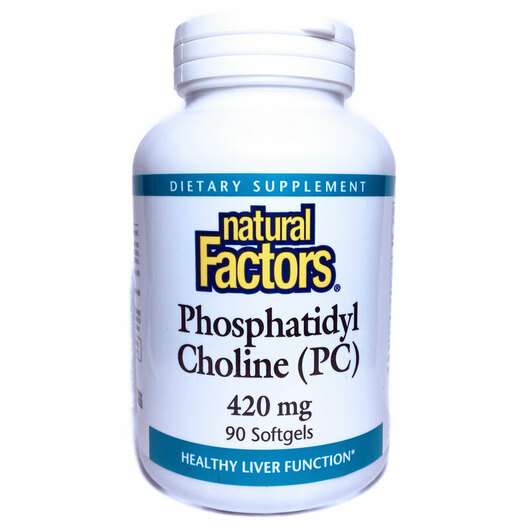 Основне фото товара Natural Factors, Phosphatidyl Choline PC, Фосфатидил Холін PC ...