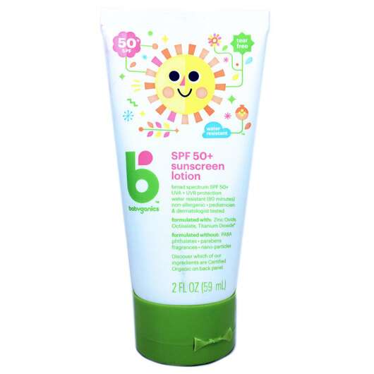 Основное фото товара SPF 50+ Sunscreen Lotion Основное фото товара BabyGanics, Солнцезащитный крем, SPF 50+ Sunscreen Lotion, 59 мл