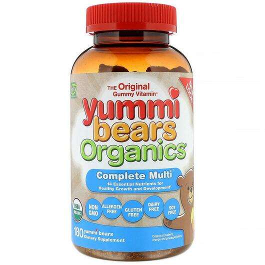Основне фото товара Yummi Bears Organics Complete Multi, Вітаміни для дітей, 180 ц...