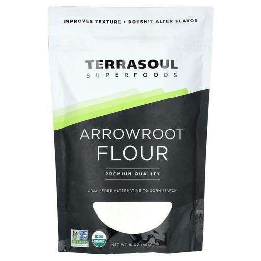 Основне фото товара Terrasoul Superfoods, Arrowroot Flour, Борошно, 454 г