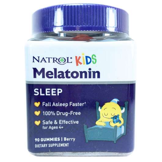 Основне фото товара Natrol, Kids Melatonin Sleep, Мелатонін 1 мг для Дітей, 90 цук...
