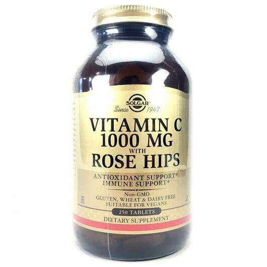 Основне фото товара Solgar, Vitamin C 1000 mg with Rose Hips, Вітамін С 1000 мг, 2...