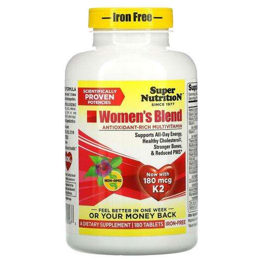 Основное фото товара Super Nutrition, Women Blend Iron Free, Women's Blend Iron Fre...