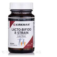 Kirkman, Пробиотики, Lacto-Bifido 8-Strain Low Dose, 60 капсул