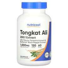 Nutricost, Tongkat Ali 1000 mg, Тонгкат Алі, 120 капсул